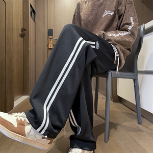 复合秋季菠萝格男宽松织带运动长裤休闲束脚卫裤 K016*P45控68图片