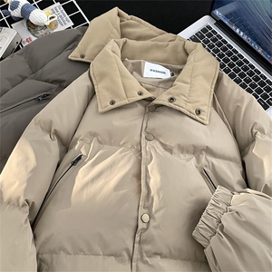 加绒加厚冬款男棉衣工装拉链口袋面包服保暖棉袄外套MY16 P85图片