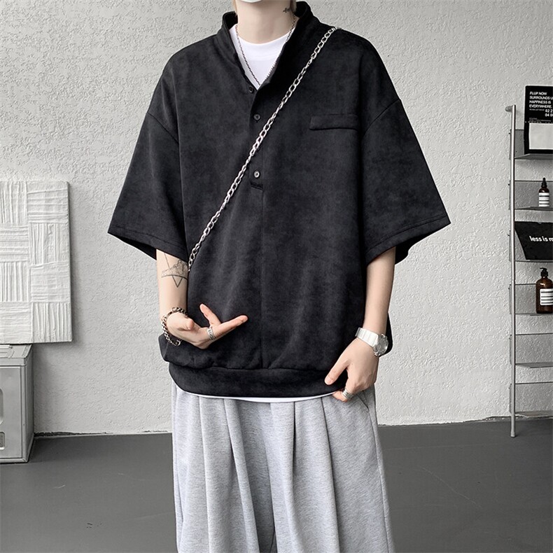 可拆开卖！立领POLO衫短袖t恤套装男生休闲运动青少年搭配帅气夏,男装T恤,电商B312