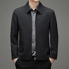 男装夹克2023春季新款简约休闲立领夹克衫时尚商务中青年上衣外套,男装夹克,电商B212（原钱塘6029）