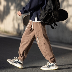 2024冬新款cityboy日系加绒加厚宽松束脚休闲运动裤 K253-P45控78图片