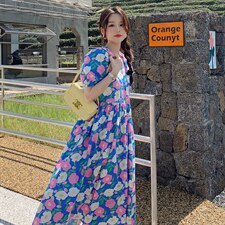 现货主推有法式复古茶歇连衣裙转化率高款号2212-P105K158，女装连衣裙，浙宝305