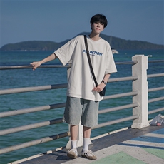 B225-YHT3110-P40-X55日系复古短袖重磅夏季青少年体恤潮流百搭，男装T恤，电商B225