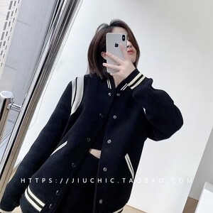 情侣棒球服秋冬美式复古夹克宽松休闲厚款外套男飞行服W6699-P55图片
