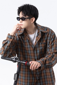 格纹款式休闲衬衣男 xh104-特P45图片