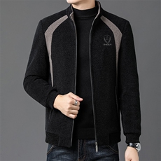男士新款羊毛毛呢外套休闲立领大衣加厚保暖夹克，男装毛呢大衣，电商B360