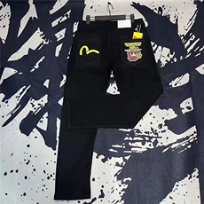 刺绣纯黑色牛仔裤男款修身小脚长裤潮牌百搭时尚休闲裤ZNH138P49，男装牛仔裤，星座1112-1