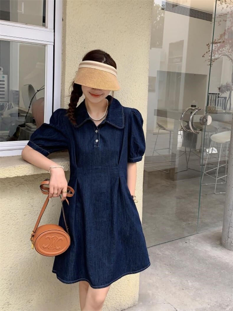 牛仔连衣裙，女装连衣裙，肆尔