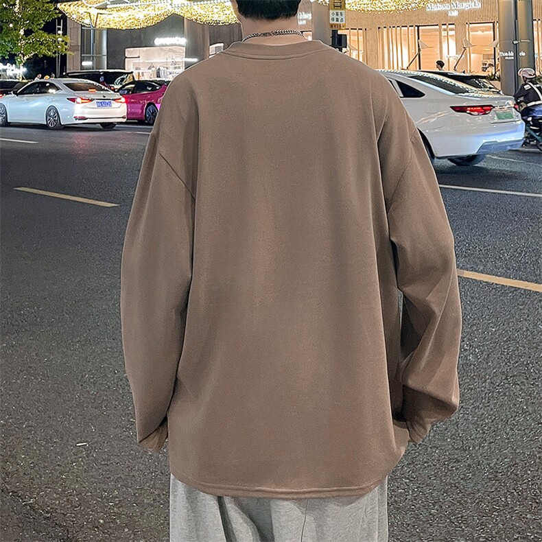 德绒卫衣立体切割高级感长袖T恤男上衣打底衫WY0327-P38,男装T恤,星座308B-2