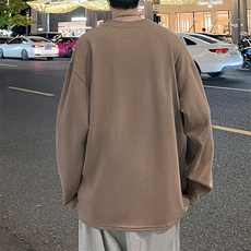 德绒卫衣立体切割高级感长袖T恤男上衣打底衫WY0327-P38，男装T恤，星座308B-2