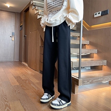 K2501-P38加绒48秋冬新款抖音高质美式垂坠感拖地百搭休闲卫裤男，男装休闲裤，电商A009A（原A058A）