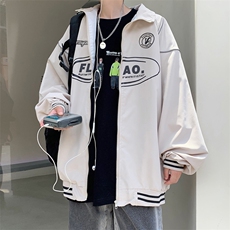 夹克男女春秋季美式宽松情侣棒球服oversize外套JK055-P58，男装夹克，星座308B-1