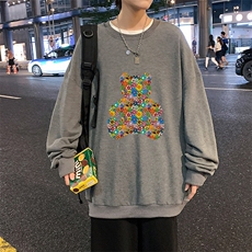 S6222-P28秋季圆领卫衣男大码韩版宽松长袖外套，男装卫衣，电商A040
