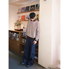 秋季复古千鸟格撞色拼接Polo领条纹衫休闲长袖T恤卫衣WYX79，男装Polo衫，星座516A