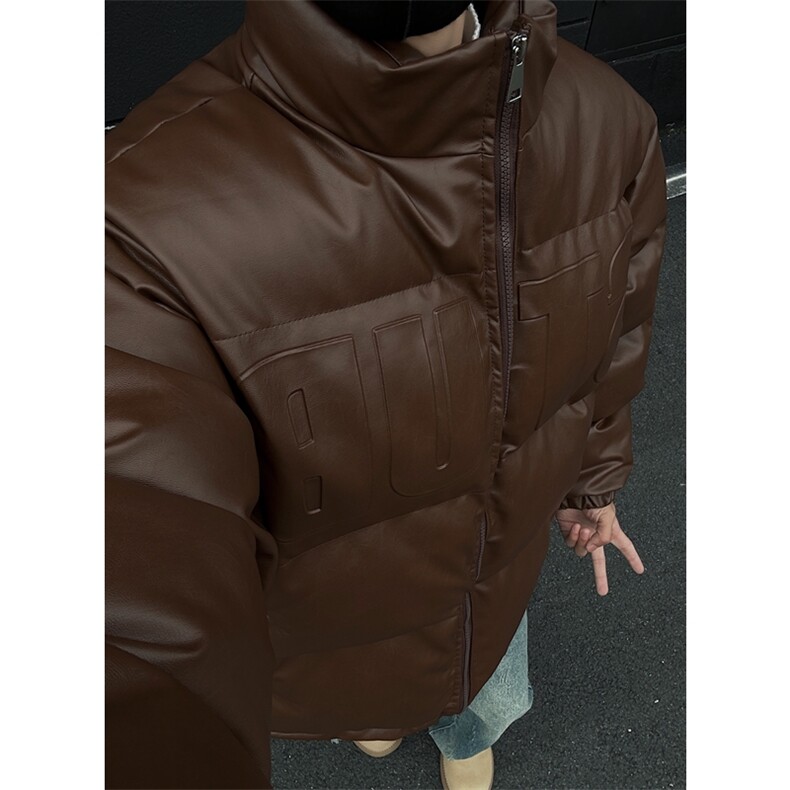 档口图 立领钢印棉衣PU皮棉服棉袄M2883-特P90无差价图片