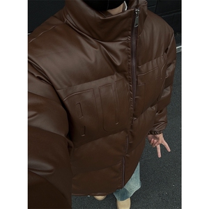 档口图 立领钢印棉衣PU皮棉服棉袄M2883-特P90无差价图片