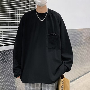 秋季新款男士圆领打底衫长袖t恤韩版潮流宽松卫衣百搭T140-P25图片