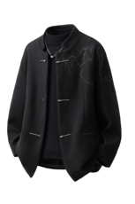 1毛呢折棘荆棘立体绣大码M-5XL中式西服涤纶XF78168P118控188，男装西服，星座226-2