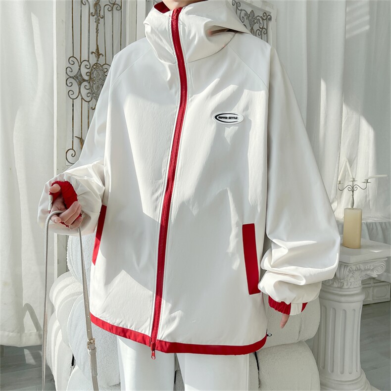 JK9012/P70春装新款两面服夹克男防水冲锋衣宽松大码外套两面穿,男装夹克,电商A141