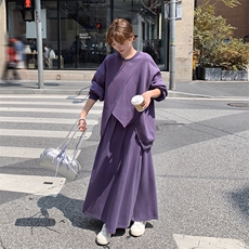现货【新款】韩版宽松下摆不规则卫衣套装6610-P165-K228，女装套装/套裙，2C305