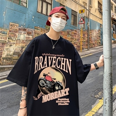 B239-1201-P28欧美式摩托机车创意印花夏季高克重半袖短袖t恤，男装T恤，星座514-2(原B239)