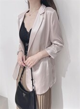 醋酸外套高端时尚，面料吸湿透气性、回弹性好。，其它，蓝衣可