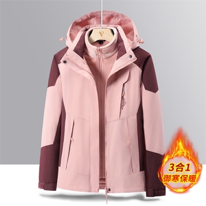 冲锋衣男女款三合一春秋季登山服三防男夹克冬JK0181-P98 单款P55图片