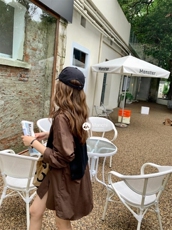 现货秋装两件套连衣裙，女装连衣裙，A 米 格