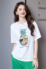 2025新款时尚炸街休闲减龄气质t恤，女装T恤，火爆靓佳人