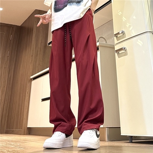 量大优 供视频 束脚冰丝长裤 S-3XL   特P25  控48 BS001图片