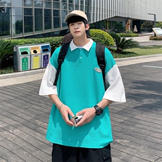 特P38控68华夫格POLO衫夏季中性风短袖T恤上衣PL221，男装T恤，电商B370