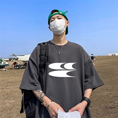 抖音得物二开现货供应220克夏装重磅美式高街宽松短袖t恤MT79，男装T恤，电商A486-1