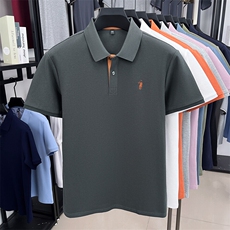 夏季纯棉短袖刺绣翻领POLO衫男T恤潮流品质上衣体恤男装，男装Polo衫，钱塘6003（原4033）