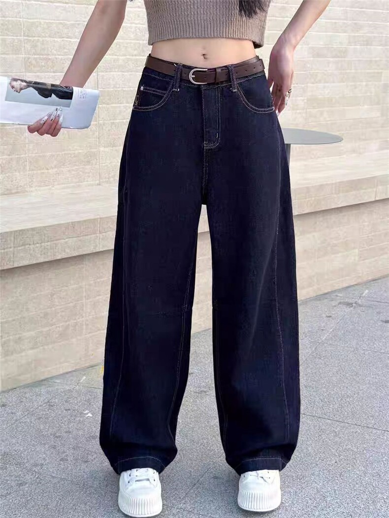 2025年秋季时尚百搭通勤简约牛仔裤，女装牛仔裤，湘姗