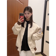字母刺绣宽松新中式外套春秋夹克设计感情侣ins棒球飞行服JFY78，男装夹克，星座1116A（原606A-3）