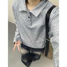 华棉280g解构潮流亨利领长袖T恤男T53701特P18T53701J加绒特P23，男装T恤，电商A001-1