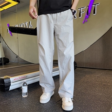 男士休闲裤夏季2025新款时尚百搭直筒裤长裤K25022-P75，男装休闲裤，电商A237
