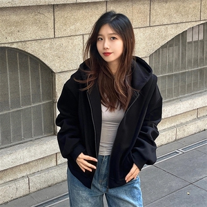 抖音得物高品质二开 25秋冬美式重磅宽松结构设计连帽卫衣外套W78图片