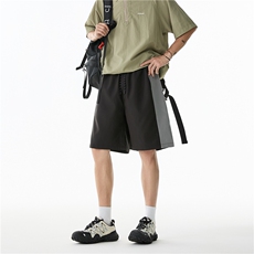 夏季新款户外速干拼接撞色宽松休闲五分裤B315-K25504-特p25控48，男装休闲裤，电商B315