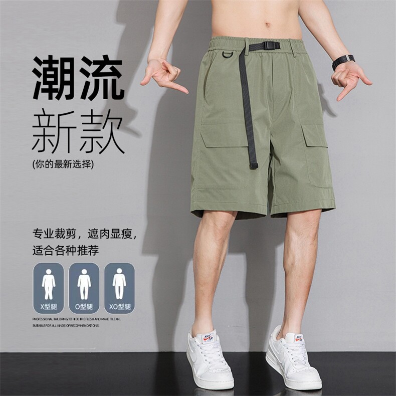 新款工装短裤男潮牌ins休闲裤宽松大码中裤五分裤D0617-P40,男装牛仔裤,星座308B-2