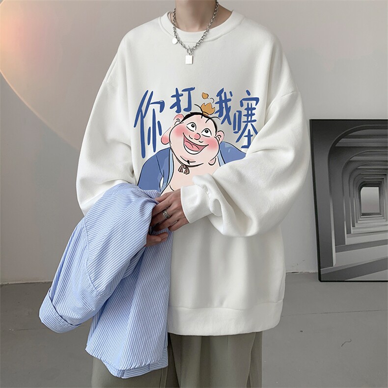 圆领卫衣男超大码胖子肥佬大号长袖t恤S6437-P28图片