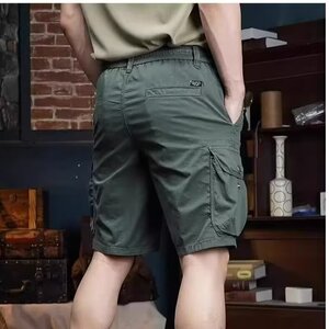 直播同款户外工装短裤男士夏季纯棉运动休闲马裤多口袋宽松五分裤图片
