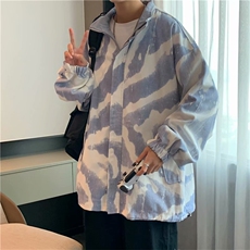 双面穿ins潮痞帅超火外套男春秋季hiphop高街上衣宽松欧美式工装，男装工装外套，星座1210-1