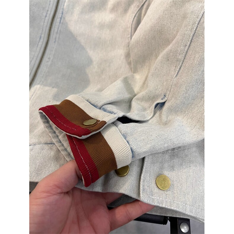 美式复古cleanfit牛仔外套男女春秋高级感痞帅底特律立领工装夹克,男装工装外套,星座601-1