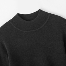 2025年秋季新款精纺抽条半高领针织羊绒上衣时尚休闲通勤百搭，女装羊绒衫，博友羊绒