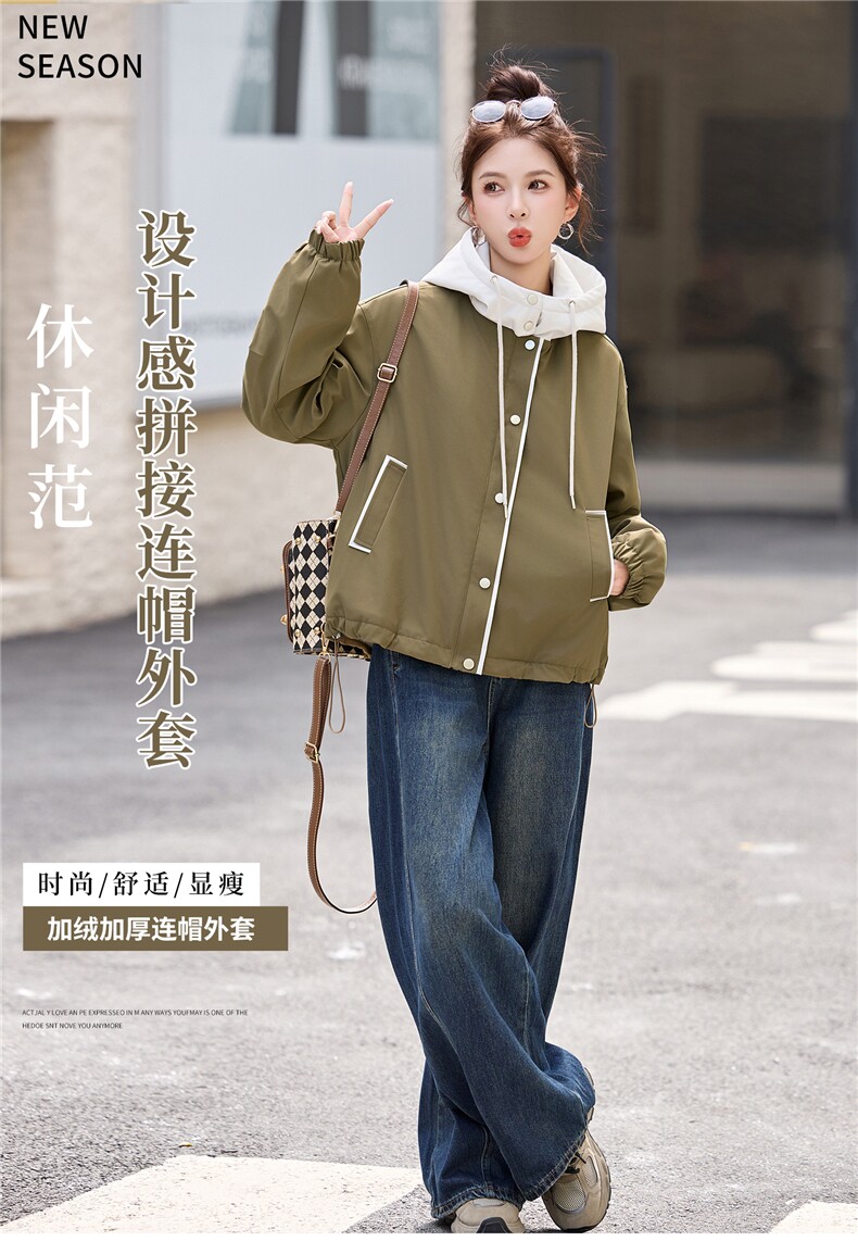 2025年时尚流行简约派克服保暖外套冬季上市,女装棉衣/棉服,涵亦佰惠
