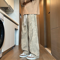 YK86104-P35聚酯纤维秋季上新美式扎染休闲裤直筒男，男装休闲裤，电商A086-1