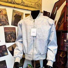 大货DW9213-批75灰色短款棒球服外套男春秋高级感夹克，男装夹克，星座603-2