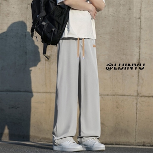 百搭休闲卫裤纯色挺括男款时尚潮流宽松直筒裤1229-特批2748图片