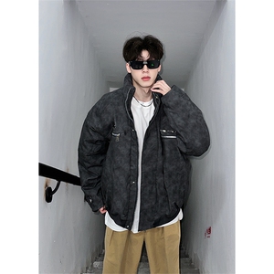 405A  美式复古个性金属设计短款皮衣棉服 MY24916-特批108控178图片